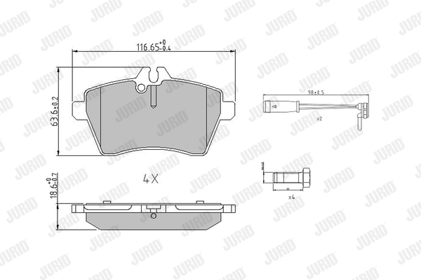 Brake Pad Set, disc brake (573265J)