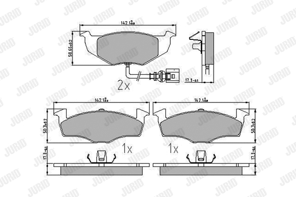 Brake Pad Set, disc brake (573111J)