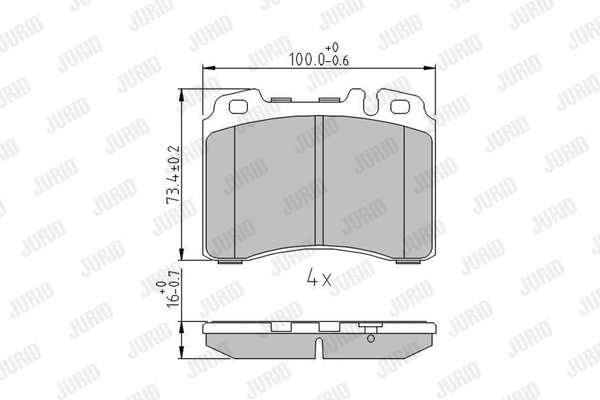 Brake Pad Set, disc brake (571879J)