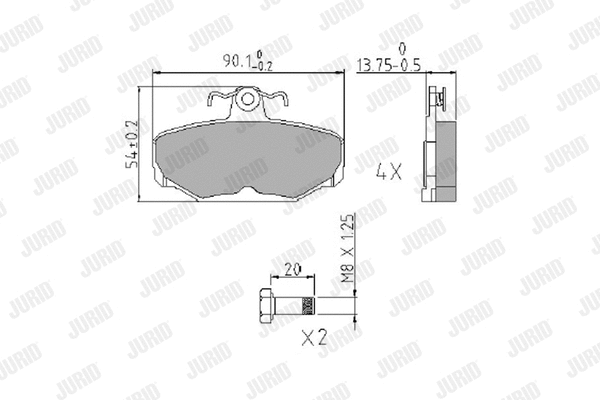 Brake Pad Set, disc brake (573947J)