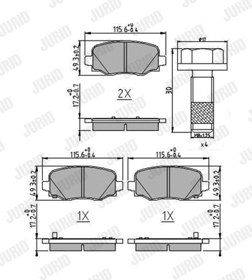 Brake Pad Set, disc brake (573693J)