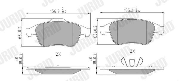 Brake Pad Set, disc brake (573243J)