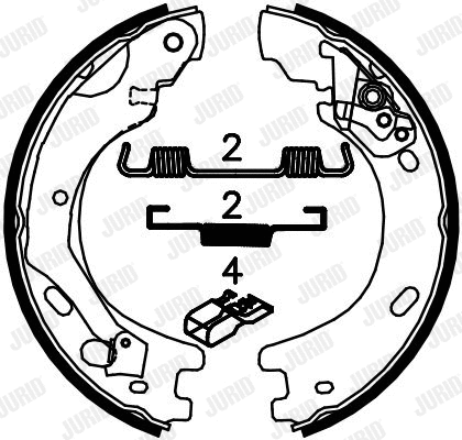 Brake Shoe Set, parking brake (362634J)