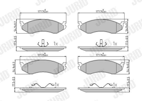 Brake Pad Set, disc brake (571519J)