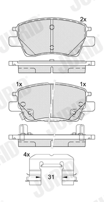 Brake Pad Set, disc brake (574140J)