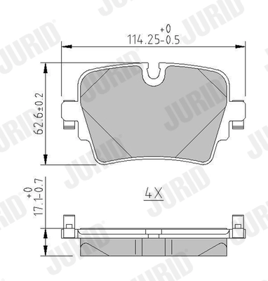 Brake Pad Set, disc brake (574000J)