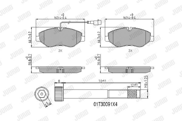 Brake Pad Set, disc brake (2922909561)