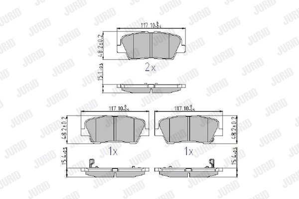 Brake Pad Set, disc brake (572639J)