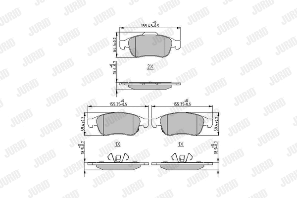Brake Pad Set, disc brake (573766J)