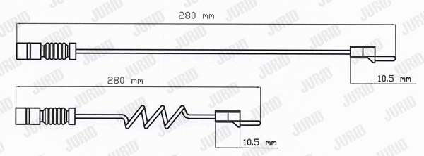 Warning Contact, brake pad wear (587007)