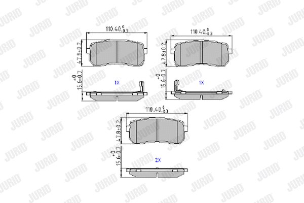 Brake Pad Set, disc brake (572596J)
