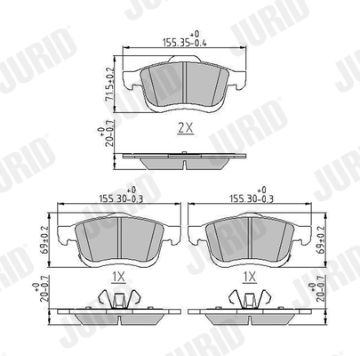 Brake Pad Set, disc brake (573806J)