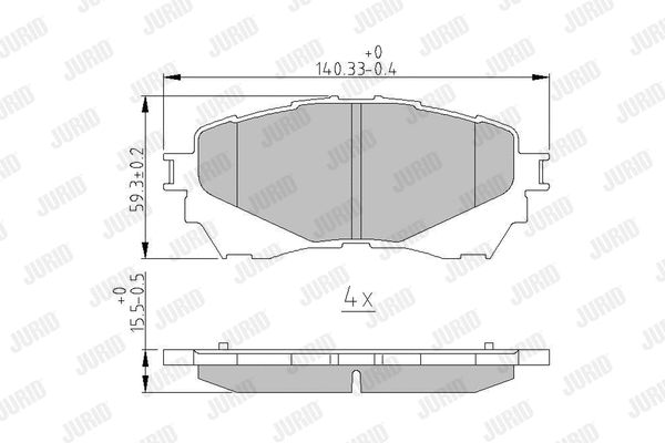 Brake Pad Set, disc brake (573444J)