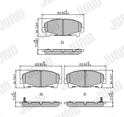 Brake Pad Set, disc brake (572635J)