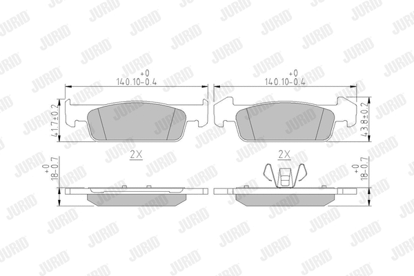 Brake Pad Set, disc brake (573441J)
