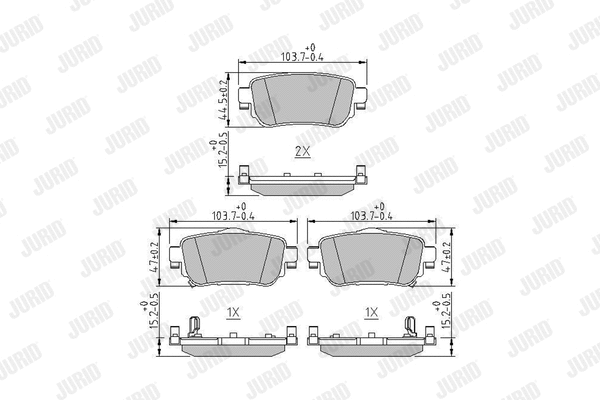 Brake Pad Set, disc brake (573658J)
