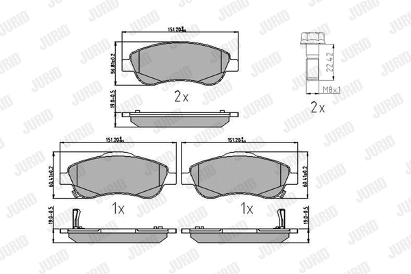 Brake Pad Set, disc brake (572605J)