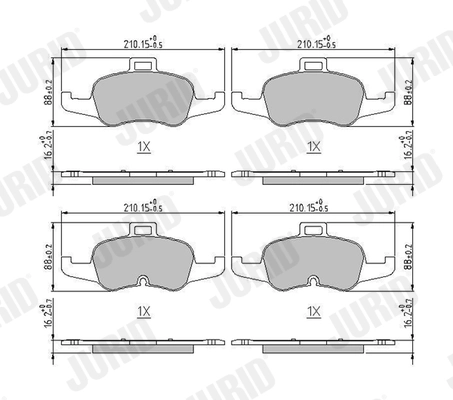 Brake Pad Set, disc brake (573786J)