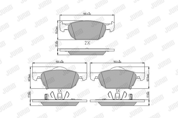 Brake Pad Set, disc brake (572624J)