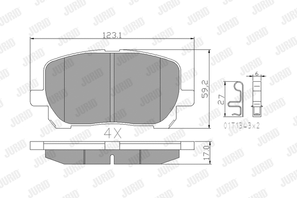 Brake Pad Set, disc brake (572546J)