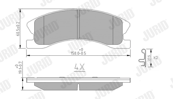 Brake Pad Set, disc brake (573636J)