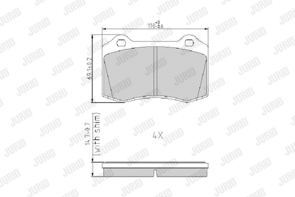 Brake Pad Set, disc brake (573149J)