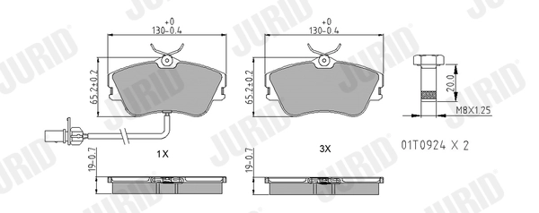 Brake Pad Set, disc brake (573050J)