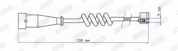 Warning Contact, brake pad wear (FAI176)