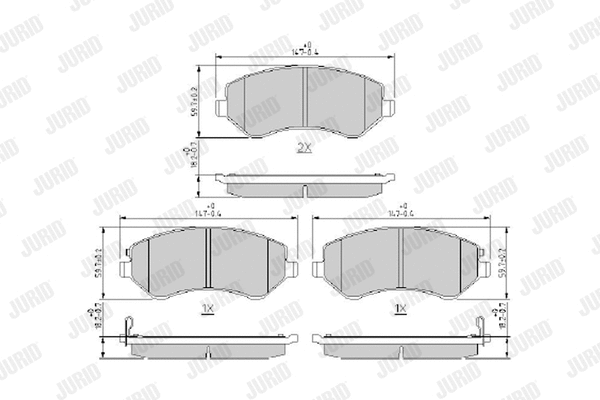 Brake Pad Set, disc brake (573118J)