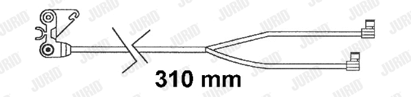 Warning Contact, brake pad wear (FAI160)