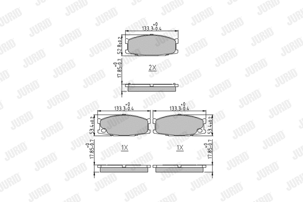 Brake Pad Set, disc brake (572533J)