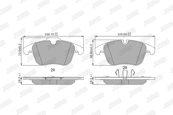 Brake Pad Set, disc brake (573336J)