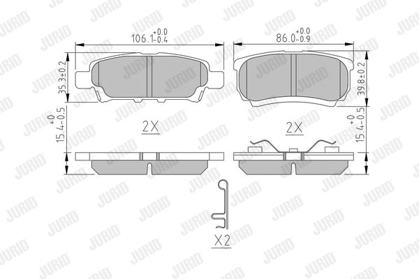Brake Pad Set, disc brake (572547J)