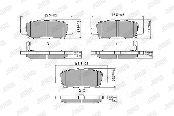 Brake Pad Set, disc brake (572501J)