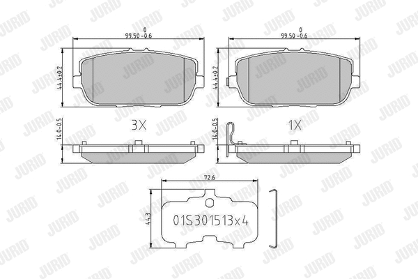 Brake Pad Set, disc brake (573640J)