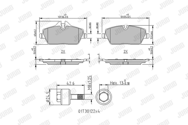 Brake Pad Set, disc brake (573841J)