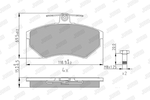 Brake Pad Set, disc brake (571969J)