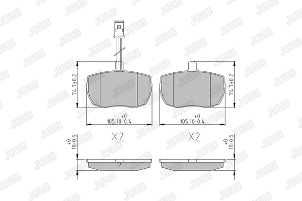 Brake Pad Set, disc brake (571444J)