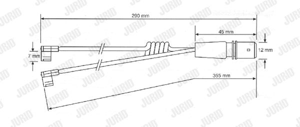 Warning Contact, brake pad wear (FAI117)