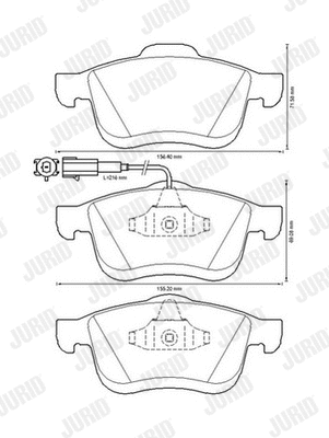 Brake Pad Set, disc brake (573334J)