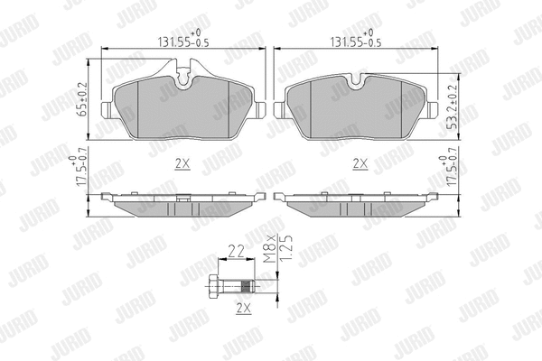 Brake Pad Set, disc brake (573733J)