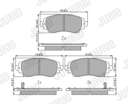 Brake Pad Set, disc brake (573720J)