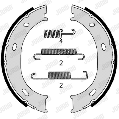 Brake Shoe Set, parking brake (362609J)