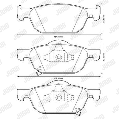 Brake Pad Set, disc brake (572624JC)