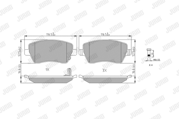 Brake Pad Set, disc brake (573255J)