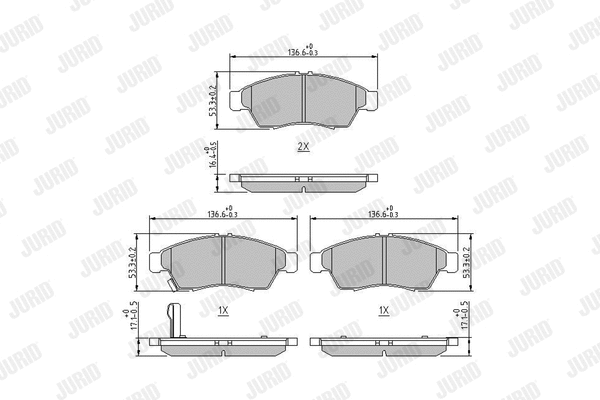 Brake Pad Set, disc brake (572545J)