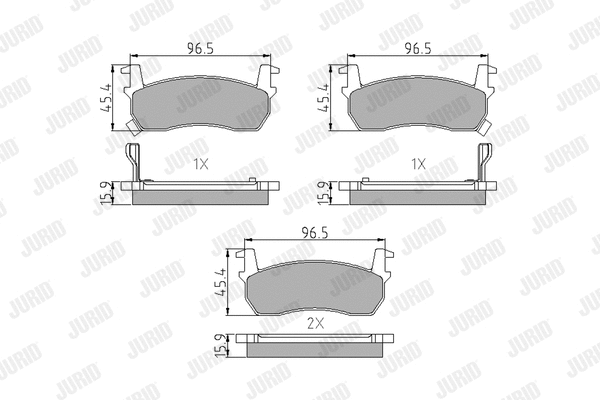 Brake Pad Set, disc brake (572189J)