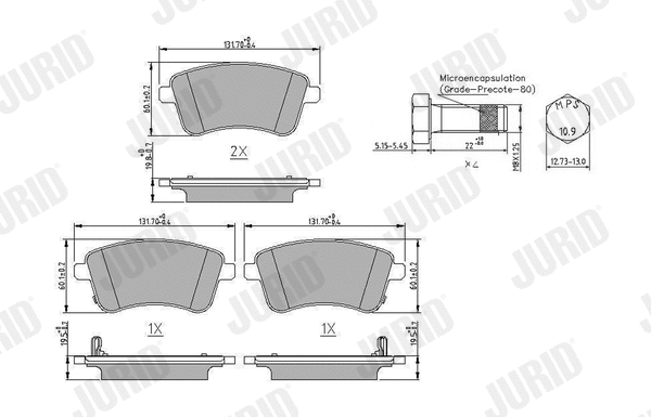Brake Pad Set, disc brake (572657J)