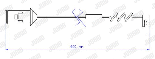 Warning Contact, brake pad wear (587000)