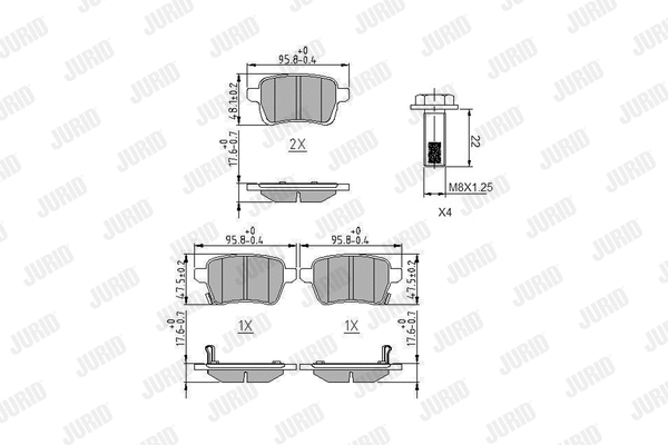 Brake Pad Set, disc brake (573689J)